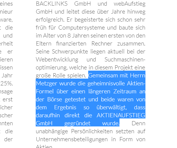 Aktienaufstieg.de Analyse